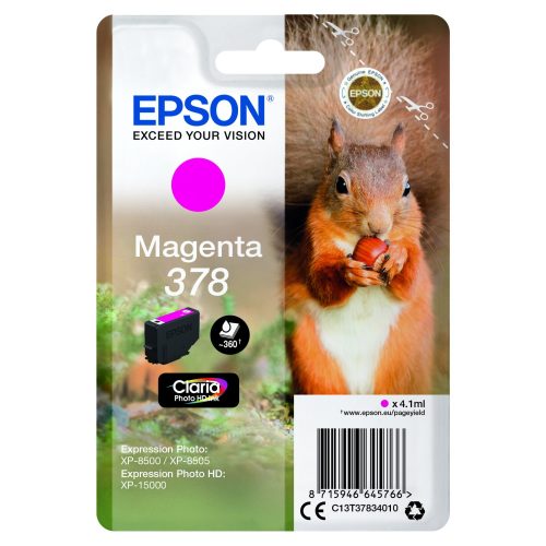 Epson T3783 Tintapatron Magenta 4,1ml No.378