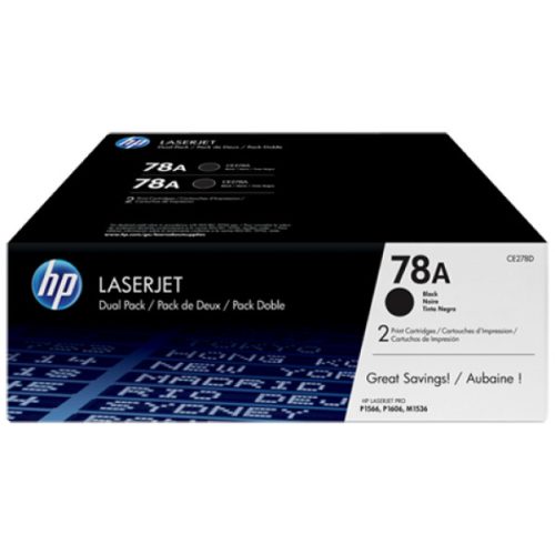 HP CE278AD Toner Black 2*2.100 oldal kapacitás No.78A