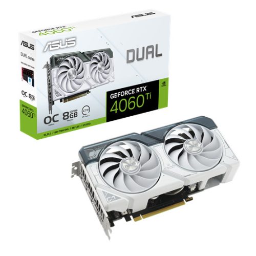 ASUS NVIDIA RTX 4060 Ti 8GB GDDR6 - DUAL-RTX4060TI-O8G-WHITE