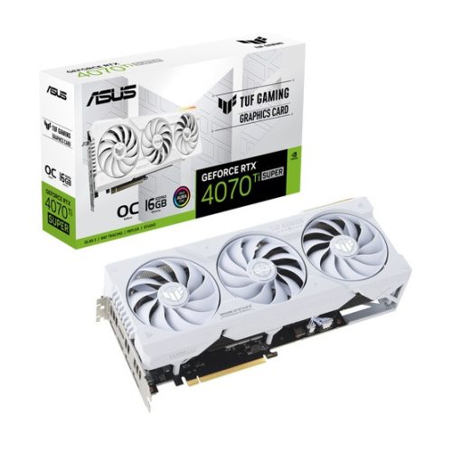 ASUS NVIDIA RTX 4070 Ti SUPER 16GB GDDR6X - TUF-RTX4070TIS-O16GWHITE-GAMING